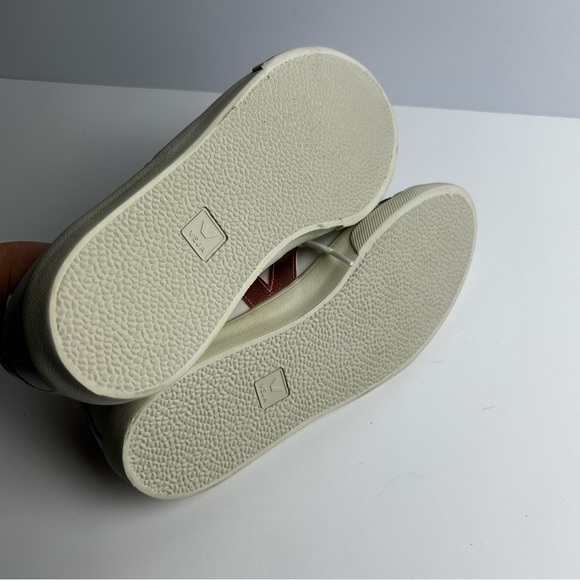 Veja White Sneakers with Pink Metallic Accents - Picture 7 of 9